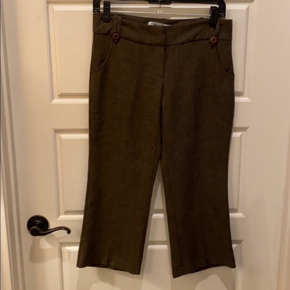 These are chocolate colored crop pants!